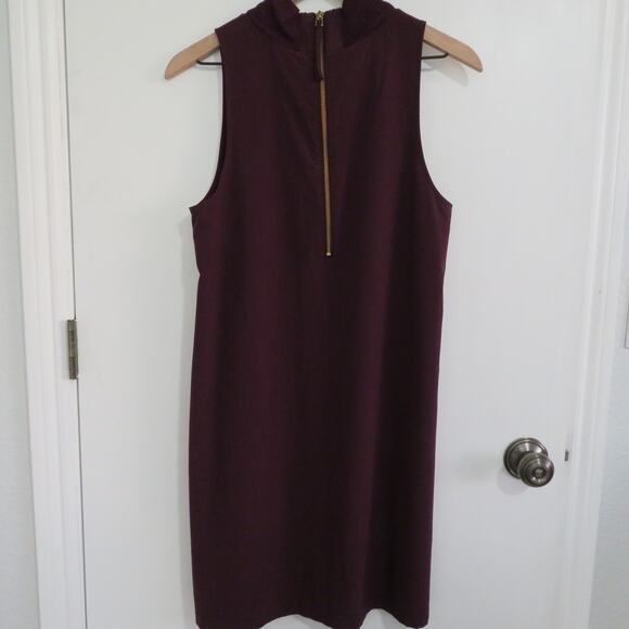Athleta Womens Sz S Burgundy Initiative Short Dress Sleeveless High Neck - Picture 2 of 4